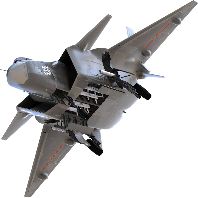 Fighter Plane Png Download - Chengdu J 20 Weapons Bay (800x800), Png Download
