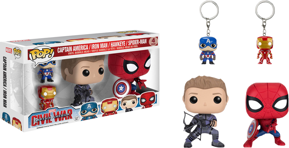 Captain - Captain America: Civil War Pop! Vinyl Figure (975x500), Png Download