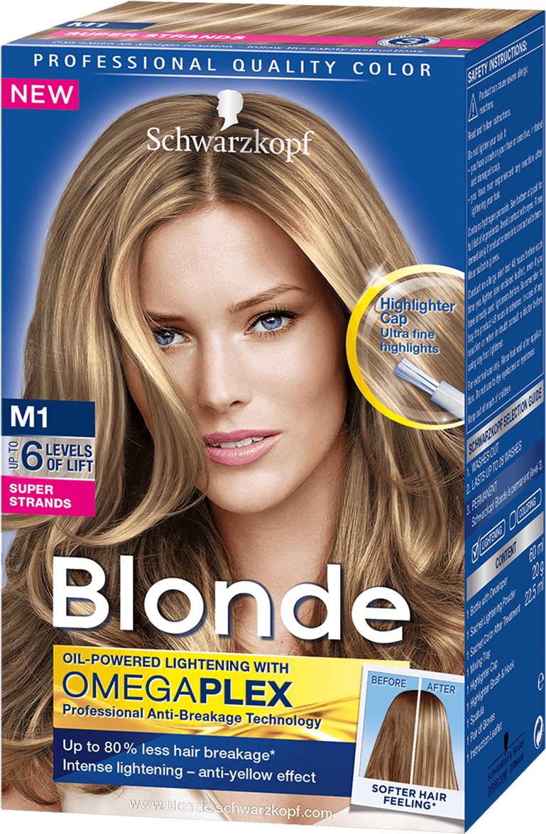 Blonde Strands M1 Super Strands - Schwarzkopf Blonde (970x1400), Png Download