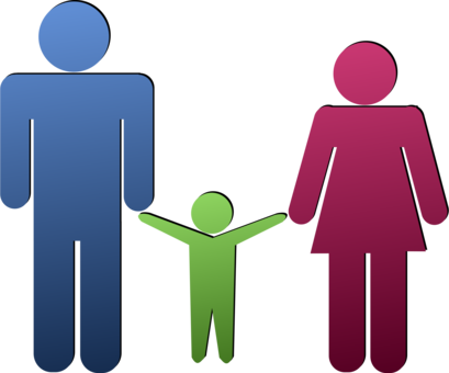 Gender Symbol Computer Icons Family Child - Pai Mae E Filho Png (409x340), Png Download