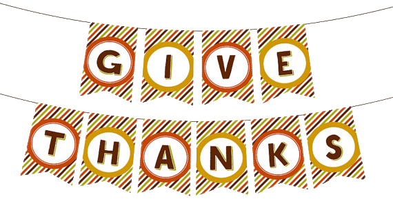 Give Thanks Medspa - Bunting (570x289), Png Download