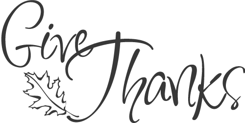Give Thanks Clipart Black And White (500x251), Png Download