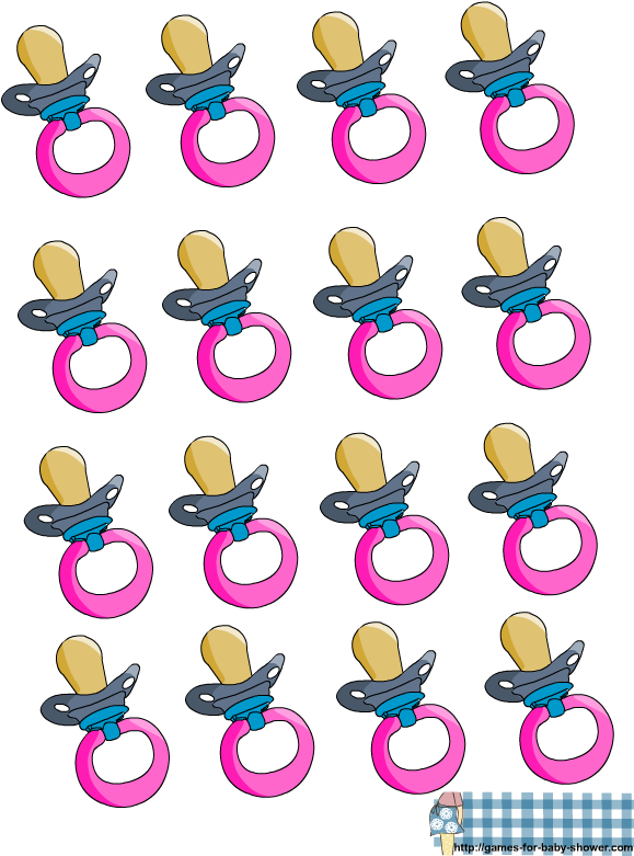 Free Printable Place The Pacifier In Baby's Mouth Game - Pin The Dummy On The Baby Printable Free (612x792), Png Download