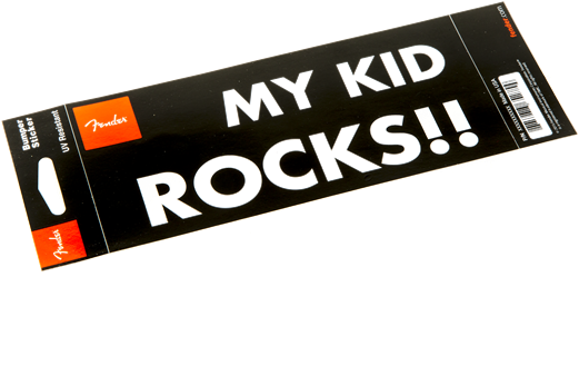 Fender My Kid Rocks Bumper Sticker Collectibles (600x400), Png Download
