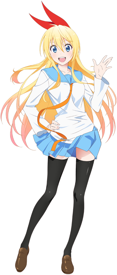 Chitoge Game Key Visual - Chitoge Png Hd (488x1144), Png Download