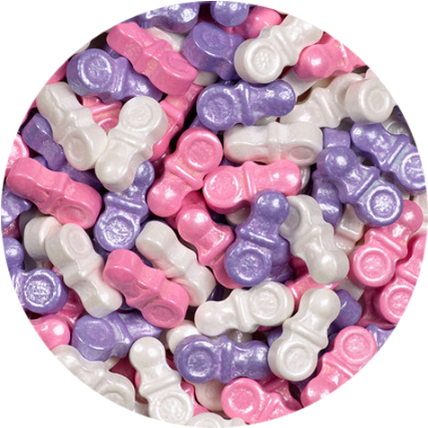 Shimmer Girl Mix Pacifiers Sweet Shapes Candies - Sweetworks Candy Pacifier Girl Mix Shimmer (500x500), Png Download