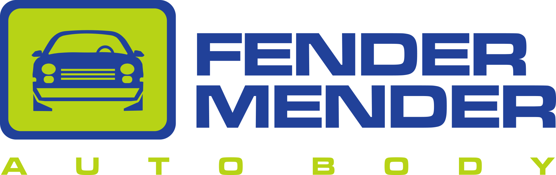 Fender Mender Auto Body (1845x583), Png Download