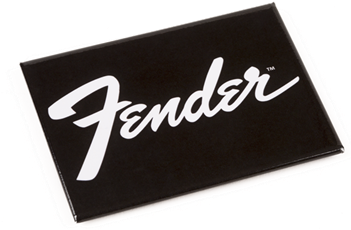 Fender Logo Magnet - Fender Logo Magnet Black (350x350), Png Download