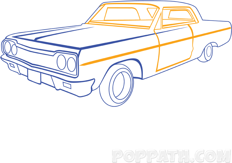 Jpg Library Download How To Draw A Pop Path The - Car (1000x1000), Png Download
