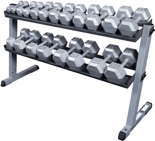 Body-solid Dumbbell Rack - 3 Tiers Dumbbell Racks (600x600), Png Download