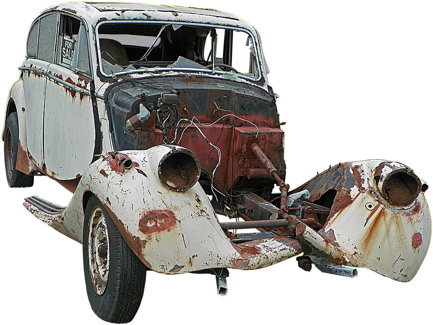 Go To Image - Old Broken Car Png (960x720), Png Download