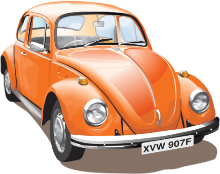 Car Vector Png Download - Old Volkswagen Beetle Png (1080x565), Png Download
