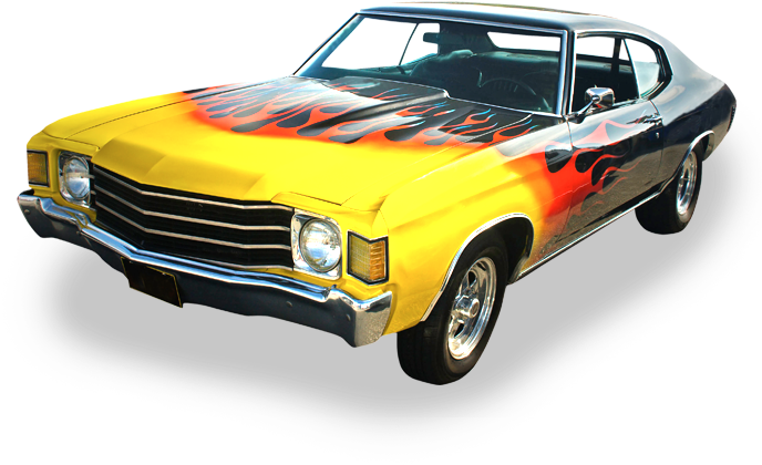 Auto Custom Repaint - Yellow (694x468), Png Download