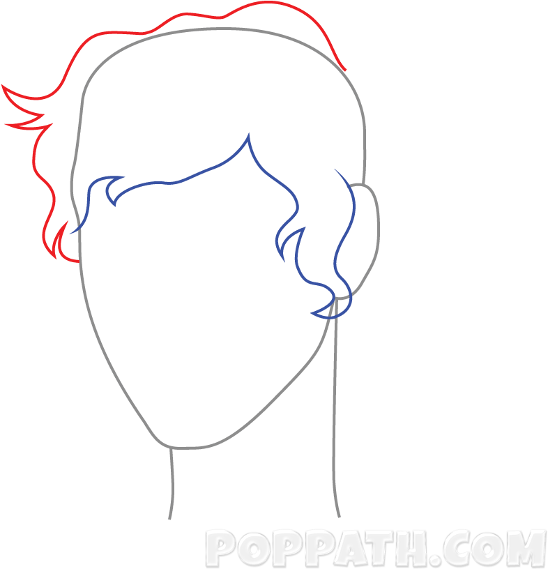 Finish Off The Left Side Of The Head By Adding Messy (1000x1000), Png Download
