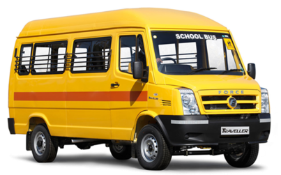 School Bus Png Free Download - Tempo Traveller School Bus (500x250), Png Download