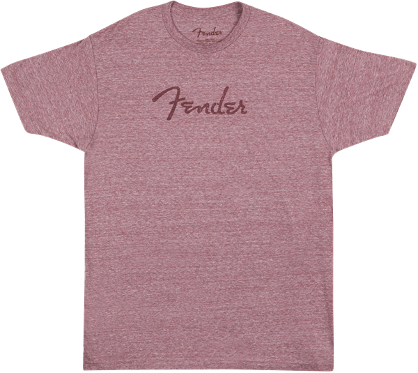 Fender® Distressed Logo Premium T-shirt, Wine - Fender Musical Instruments Corporation (600x535), Png Download
