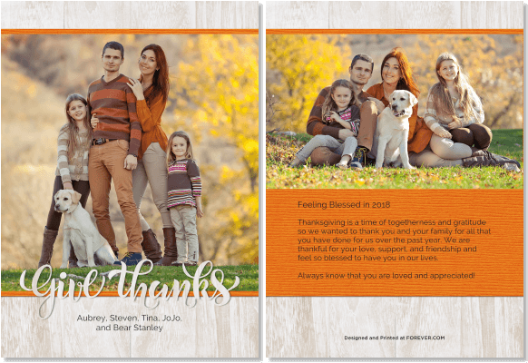 Give Thanks - Previous - Custom Green Peaceful Collage Photo Card (600x600), Png Download