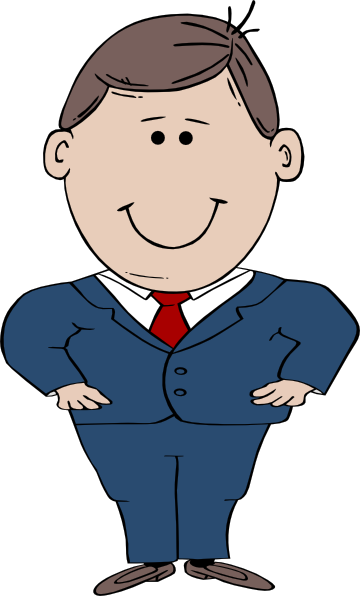 Clipart - Short Man Clipart (360x596), Png Download