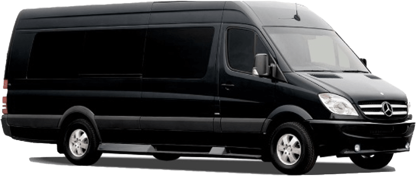 13 Passenger Executive Vans - Mercedes Mini Bus (858x456), Png Download