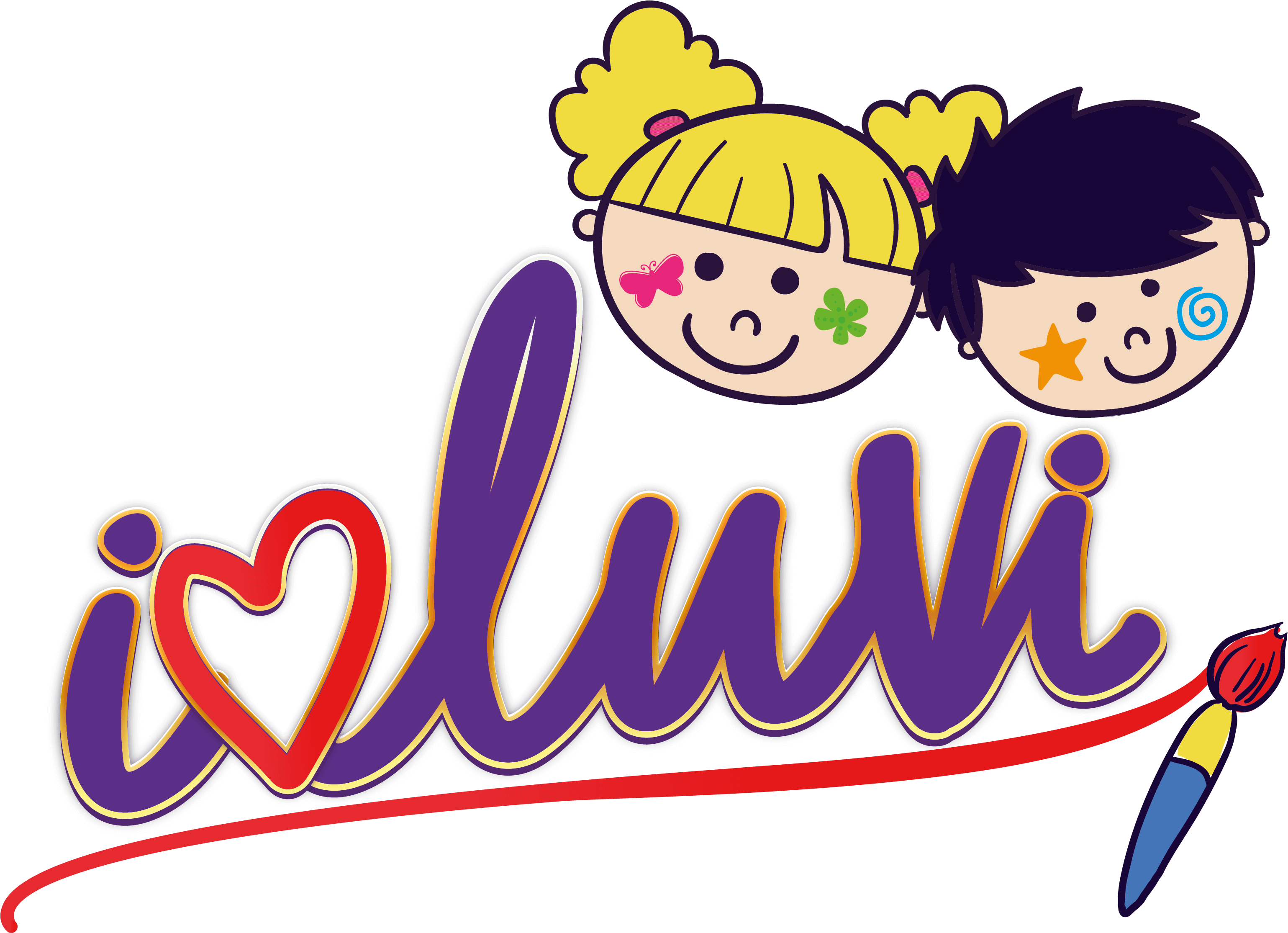 I Love Luvi Face Painting (3300x2550), Png Download