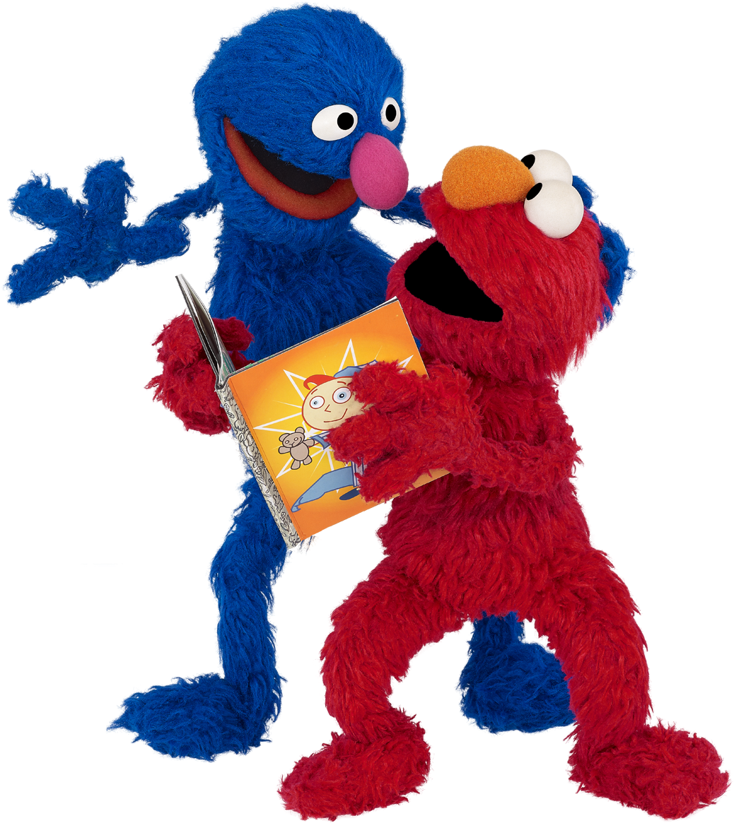 Sesame Street Clip Art - Sesame Street Reading A Book (1074x1200), Png Download
