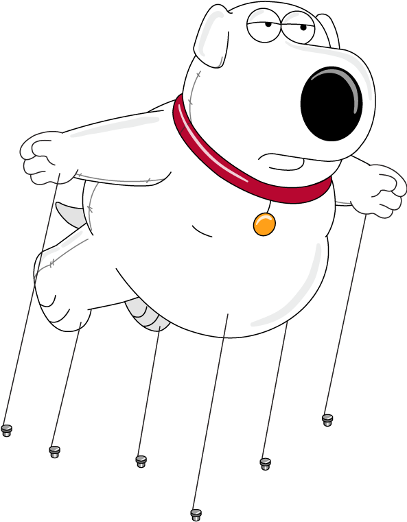 Fat Brian Float - Family Guy Quest For Stuff Brian (600x835), Png Download