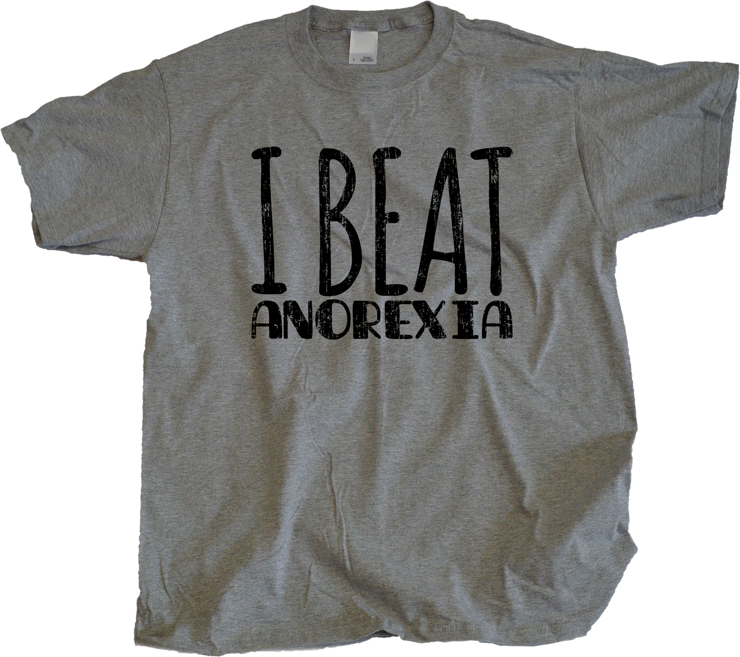 Image Is Loading I Beat Anorexia Adult Unisex T Shirt - Active Shirt (1500x1333), Png Download