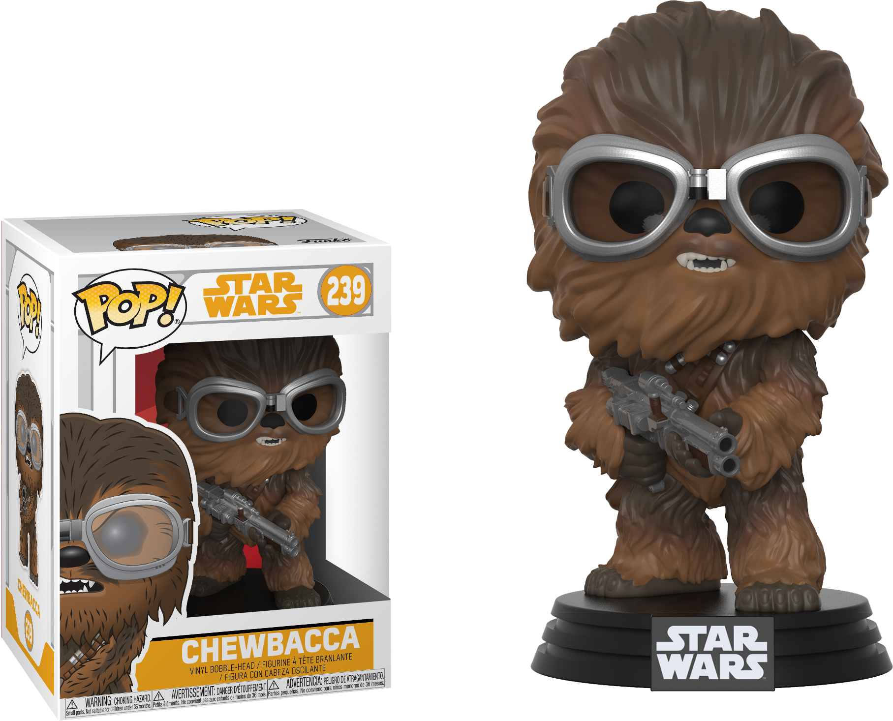 Pop Figure Star Wars Chewie With Goggles Solo - Combat Assault Tank Trooper Sdcc 2017 Exclusive Pop! (1815x1466), Png Download