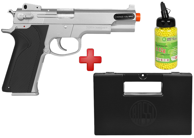 Pistola Airsoft Spring Kwc Smith & Wesson - Pistola Airsoft Taurus Pt24/7 Cybergun + Magazine + (680x475), Png Download