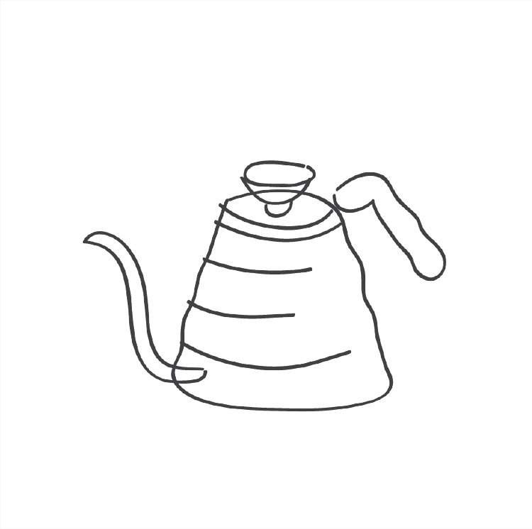 V Coffee Drip Buono - Sketch (750x746), Png Download