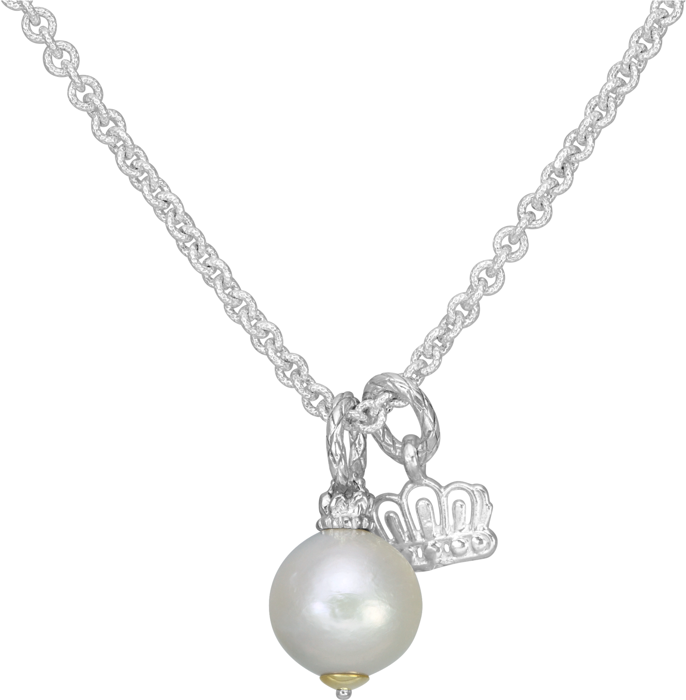 14ky/ss White Drop Pearl Necklace - Necklace (1500x1500), Png Download