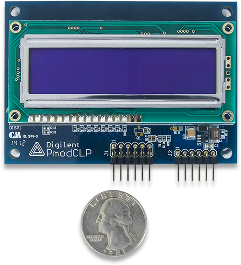 The Digilent Pmod Clp Is A 16×2 Character Lcd Module - Digilent - 410-142 - Lcd Character Modules - Displays (600x599), Png Download