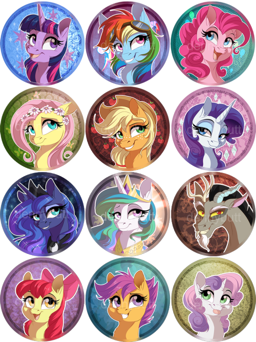 My Little Pony Mlp Twilight Sparkle Scorpio Buttons - Пони Много (500x668), Png Download