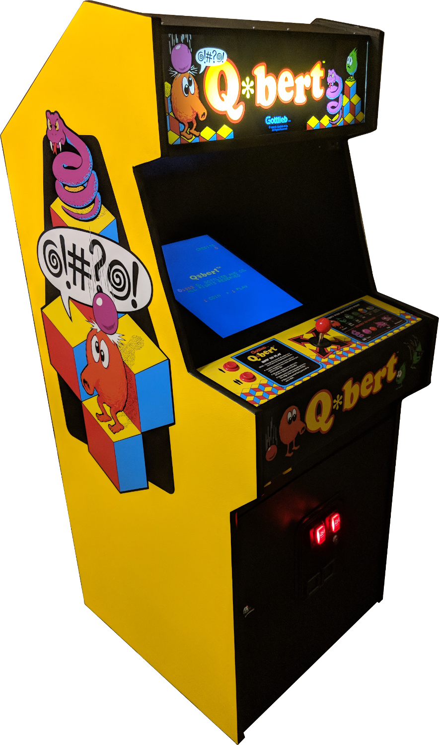 Qbertcab - Qbert Arcade (884x1500), Png Download