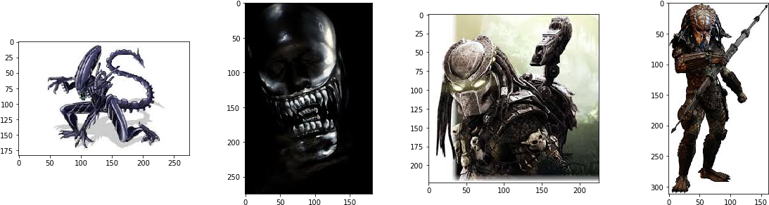 We Split Our Data Into Two Parts - Alien Vs. Predator (1109x306), Png Download