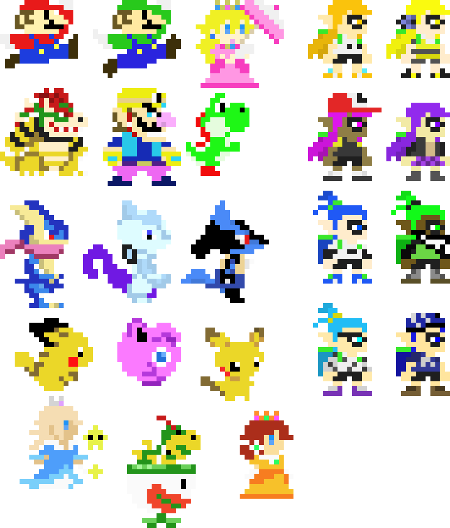 Super Smash Bros Ultimate - Super Smash Bros Pixel Art (920x1080), Png Download