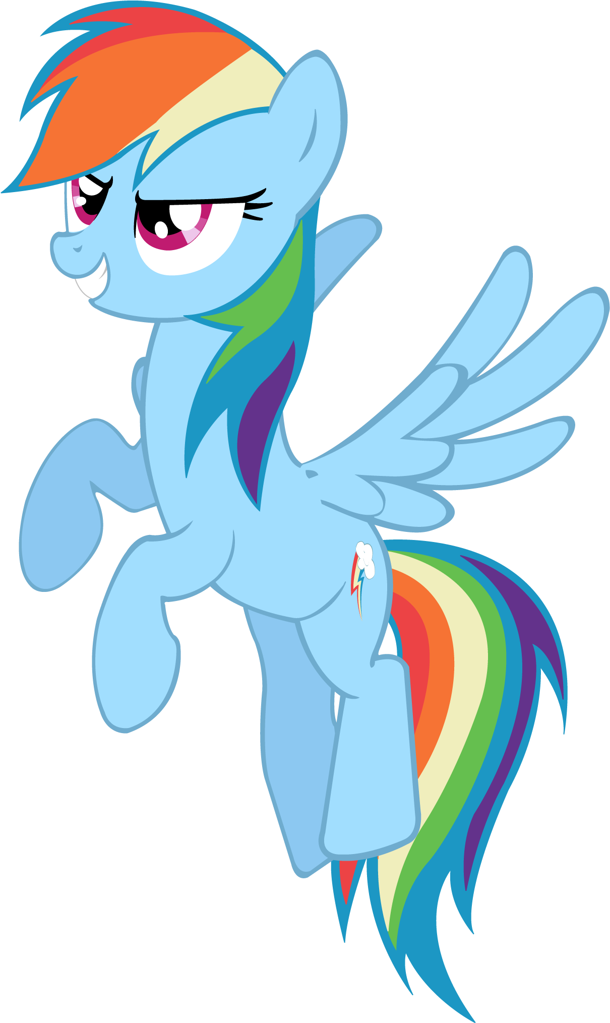 Rd Flying - My Little Pony Rainbow Dash Flying (1578x2107), Png Download