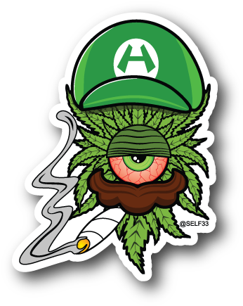 Luigi Clops Vinyl Sticker - Rasta Clops Sticker (600x600), Png Download