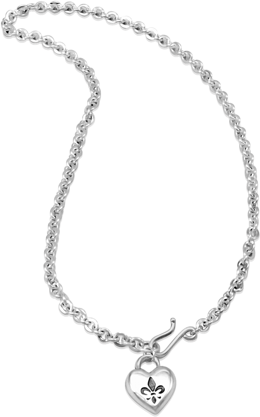 Fleur De Lis Intaglio Heart Necklace - Necklace (1520x1020), Png Download