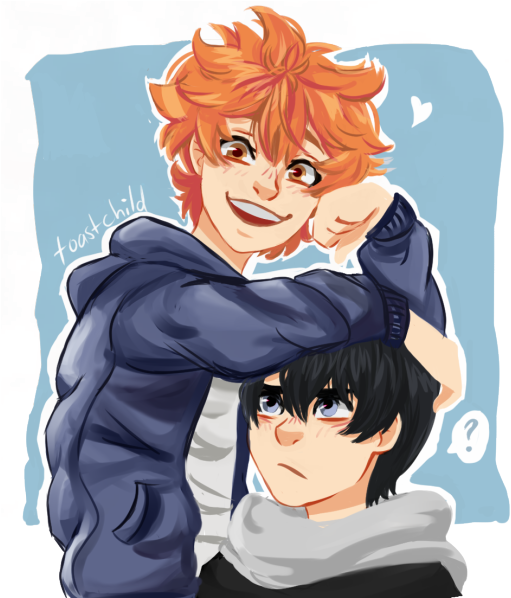 Haikyuu Anime, Kageyama X Hinata, Nishinoya, Daisuga - Cartoon (540x597), Png Download