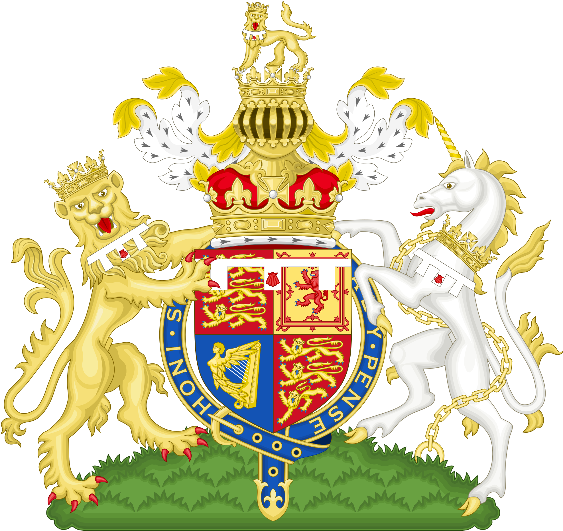 Open - Royal Coat Of Arms (2000x1887), Png Download