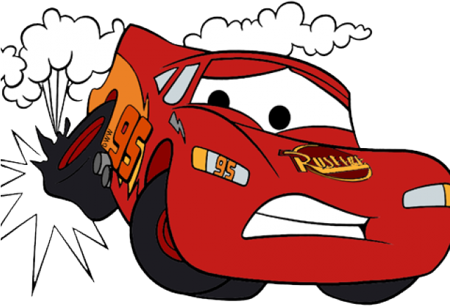Jpg Library Library Car Clipart Race - Lightning Mcqueen (640x480), Png Download