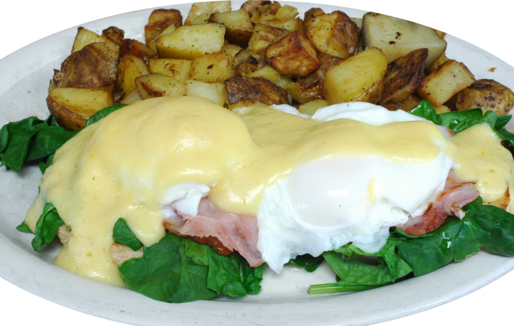 Country Style Eggs Benedict Recipes Dishmaps - Eggs Benedict (1000x635), Png Download