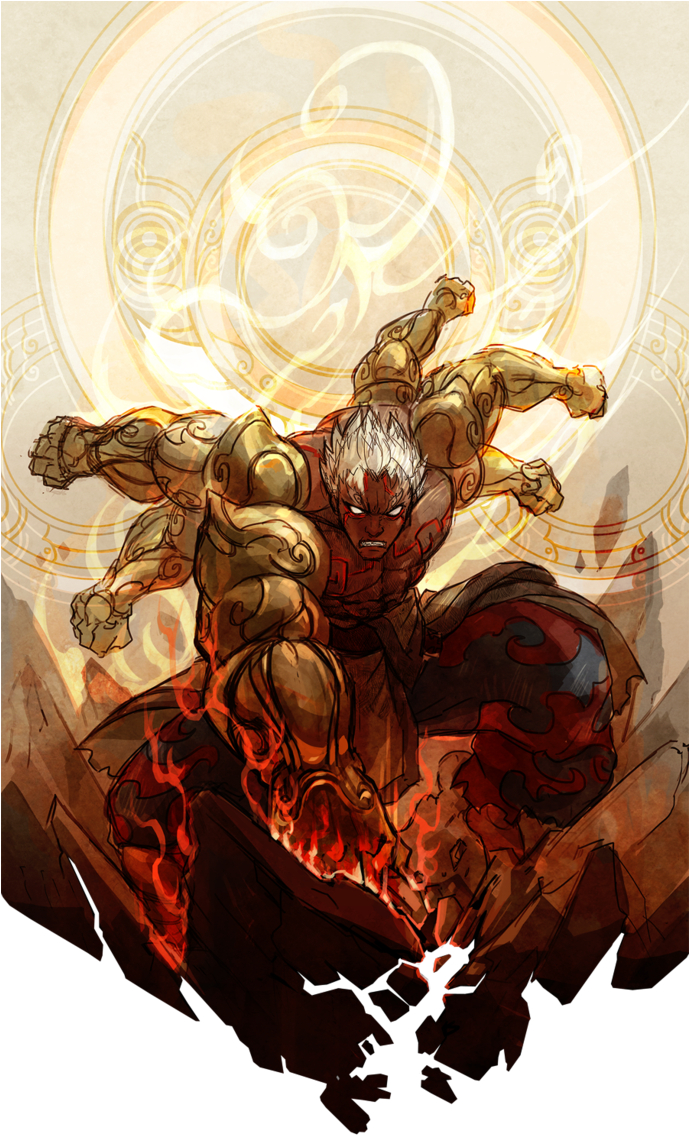 No Caption Provided - Asura's Wrath Fan Art (688x1162), Png Download