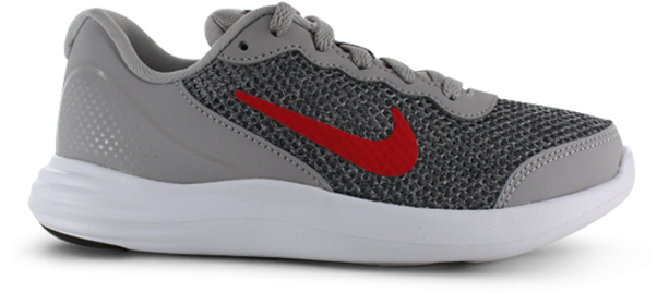 Nike Lunar Apparent Ps Kids Grey University Red Black (685x478), Png Download