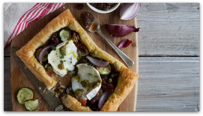 Nanny Mcbrie And Mediterranean Roasted Veg Puff Pastry - Puff Pastry (700x441), Png Download
