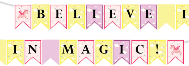 Adrianna Unicorn Party Bunting - Dubai (600x600), Png Download