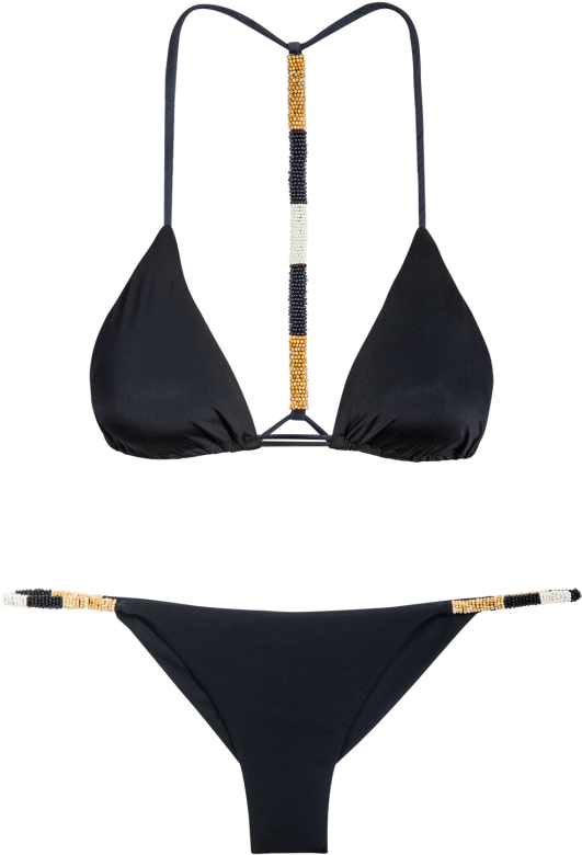 Black Ella Triangle Bikini - Bikini (854x1024), Png Download