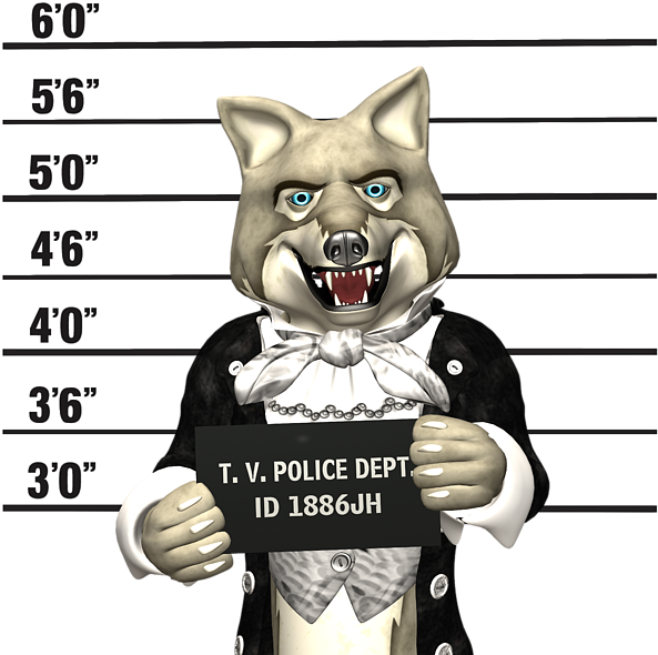 Big Bad Wolf Mugshot (600x600), Png Download