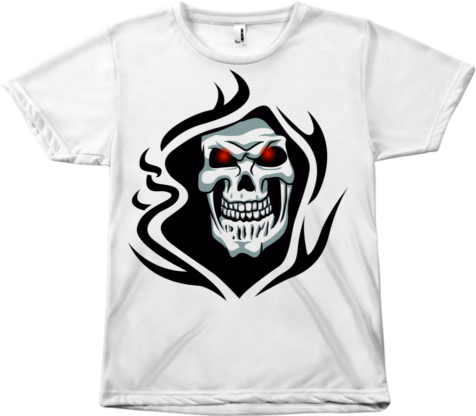 Grim Reaper Skull T-shirt - Grim Reaper Head Png (1024x1024), Png Download